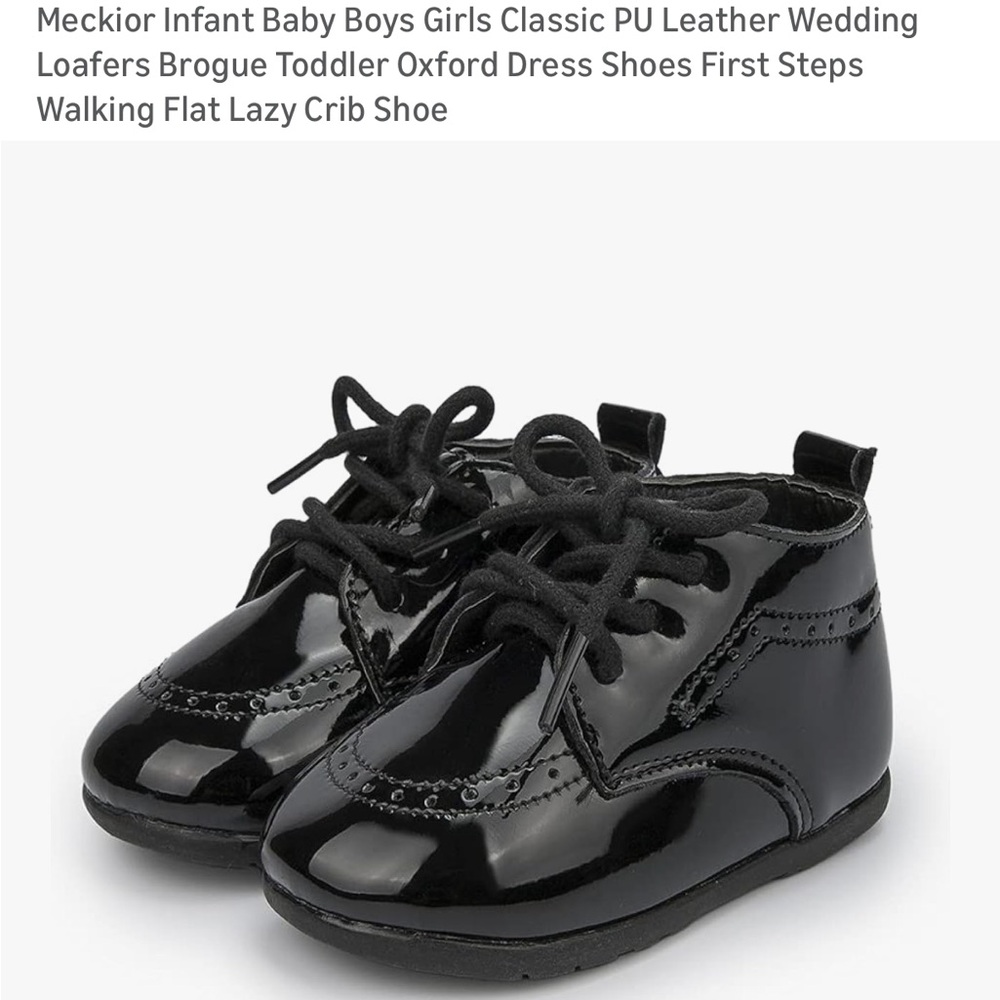 Black Toddler Oxford Dress Shoes